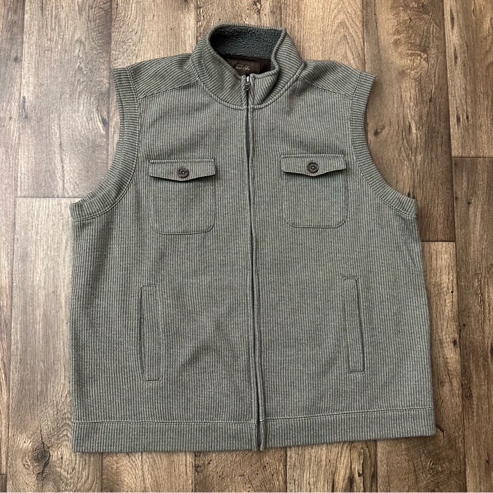 Tasso Elba Vest Full Zip Jacket Pockets Mens Size XXL Gray